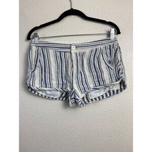 Free People Womens Night Moves Shorts Stripe Gauzy Cotton size 0 Blue White Naut